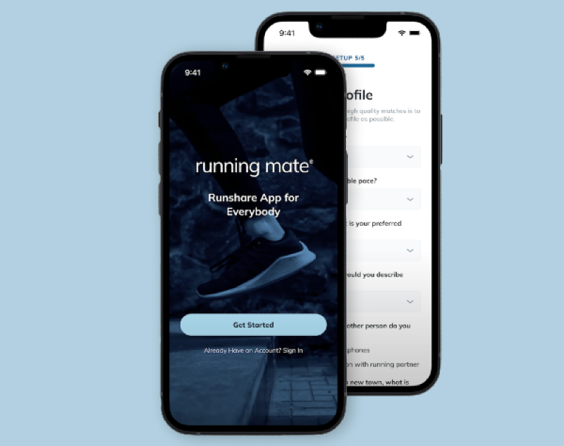 A smart phone with an app displayed on the screen